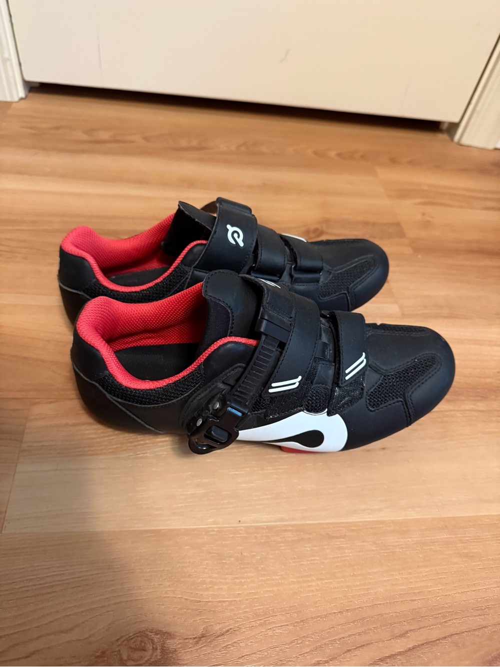 Peloton Black and Red Women's Cycling Shoes